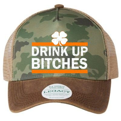 Drink Up Bitches Irish Clover Legacy Tie Dye Trucker Hat