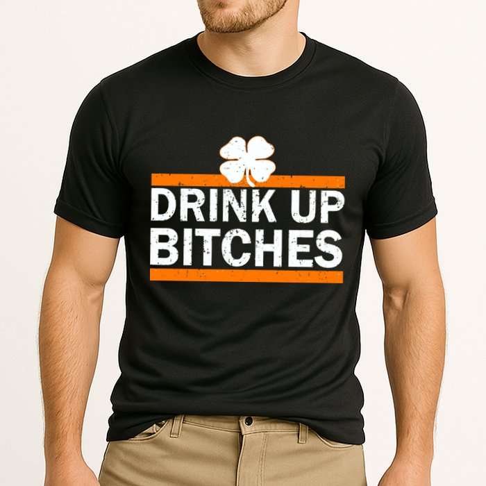 Drink Up Bitches Irish Clover Performance Shirt
