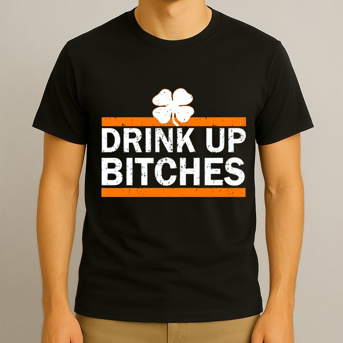 Drink Up Bitches Irish Clover T-Shirt