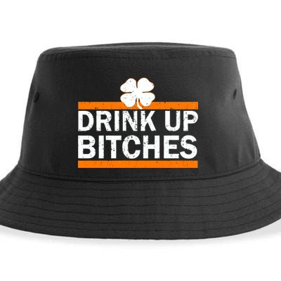 Drink Up Bitches Irish Clover Sustainable Bucket Hat