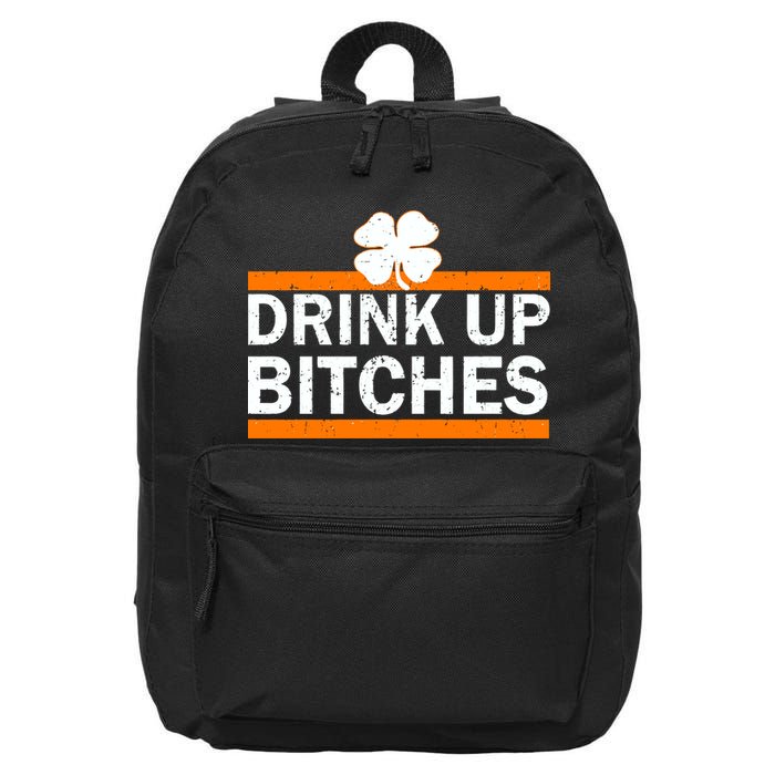Drink Up Bitches Irish Clover 16 in Basic Backpack