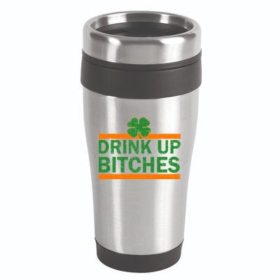 Drink Up Bitches Irish Clover 16oz Travel Tumbler