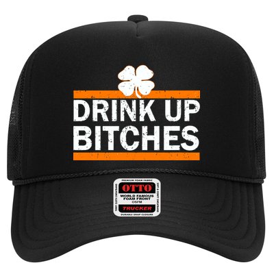 Drink Up Bitches Irish Clover Trucker Hat