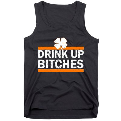 Drink Up Bitches Irish Clover Tank Top