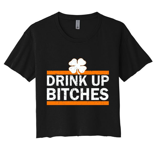 Drink Up Bitches Irish Clover Crop Top