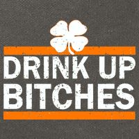 Drink Up Bitches Irish Clover Cotton Canvas Backpack