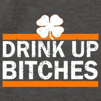 Drink Up Bitches Irish Clover Vector Backpack