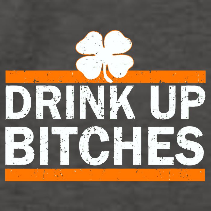 Drink Up Bitches Irish Clover Vector Backpack