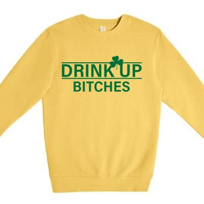 Drink Up Bitches Simple Logo Premium Crewneck Sweatshirt