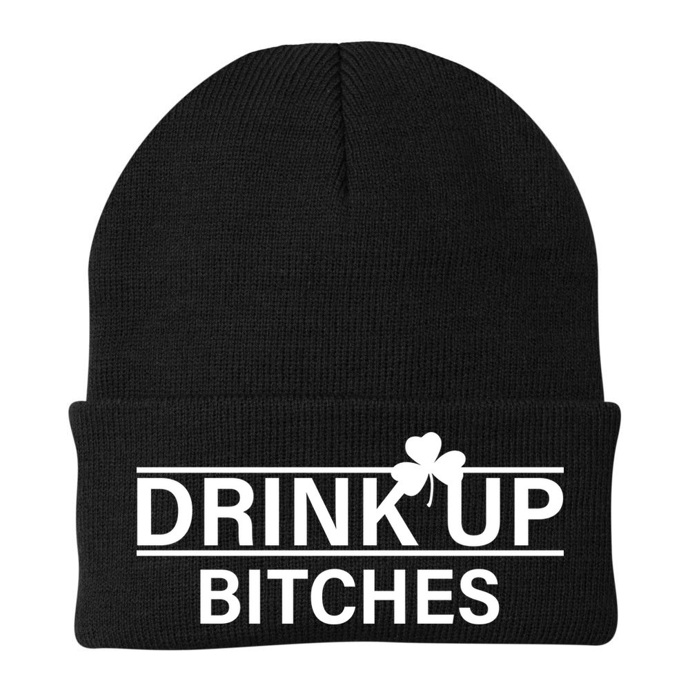 Drink Up Bitches Simple Logo Beanie