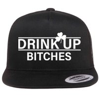 Drink Up Bitches Simple Logo Flat Bill Trucker Hat
