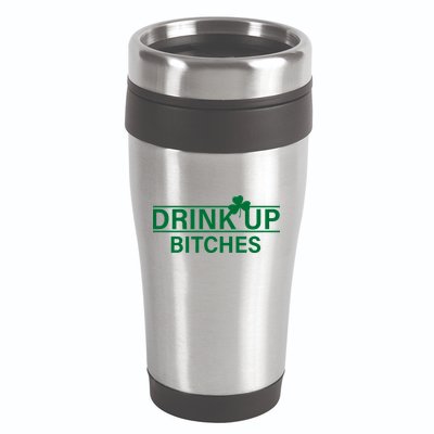 Drink Up Bitches Simple Logo 16oz Travel Tumbler