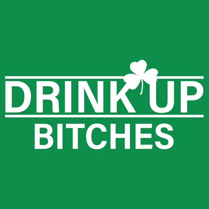 Drink Up Bitches Simple Logo Button