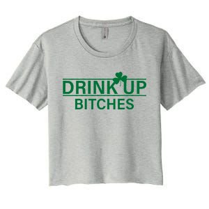 Drink Up Bitches Simple Logo Women's Crop Top Tee