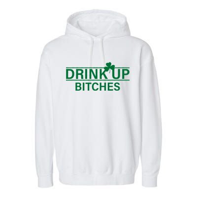 Drink Up Bitches Simple Logo Garment-Dyed Fleece Hoodie