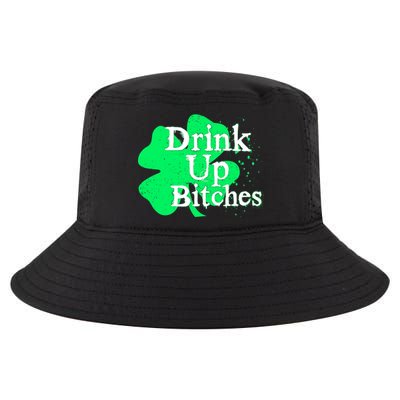 Drink Up Bitches St Patrick's Day Clover Cool Comfort Performance Bucket Hat