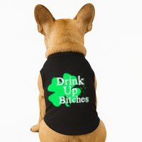 Drink Up Bitches St Patrick's Day Clover Doggie Tank