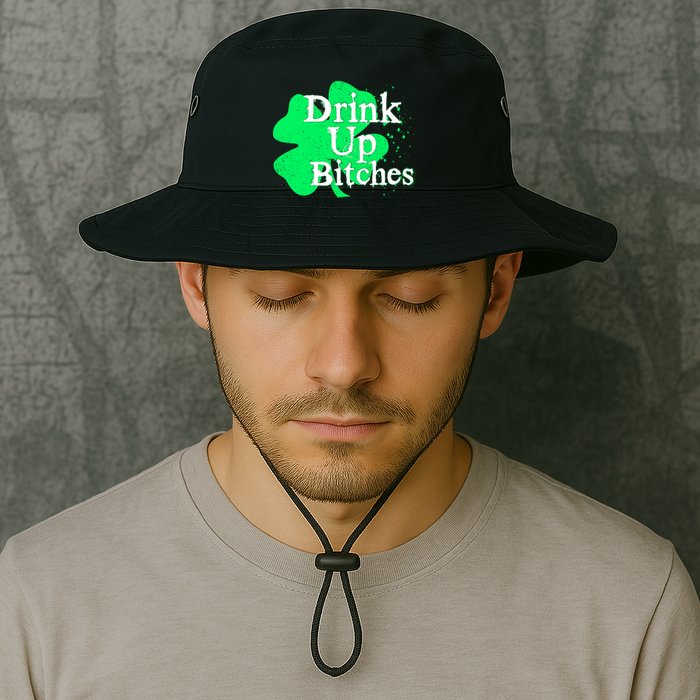 Drink Up Bitches St Patrick's Day Clover Bucket Hat