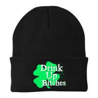 Drink Up Bitches St Patrick's Day Clover Beanie