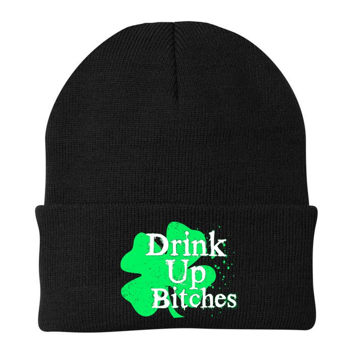 Drink Up Bitches St Patrick's Day Clover Beanie