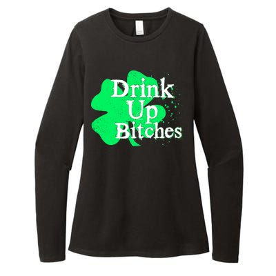 Drink Up Bitches St Patrick's Day Clover Womens CVC Long Sleeve Shirt