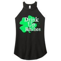 Drink Up Bitches St Patrick's Day Clover Women's Perfect Tri Rocker Tank