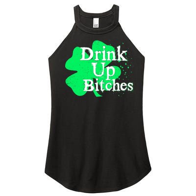 Drink Up Bitches St Patrick's Day Clover Women's Perfect Tri Rocker Tank