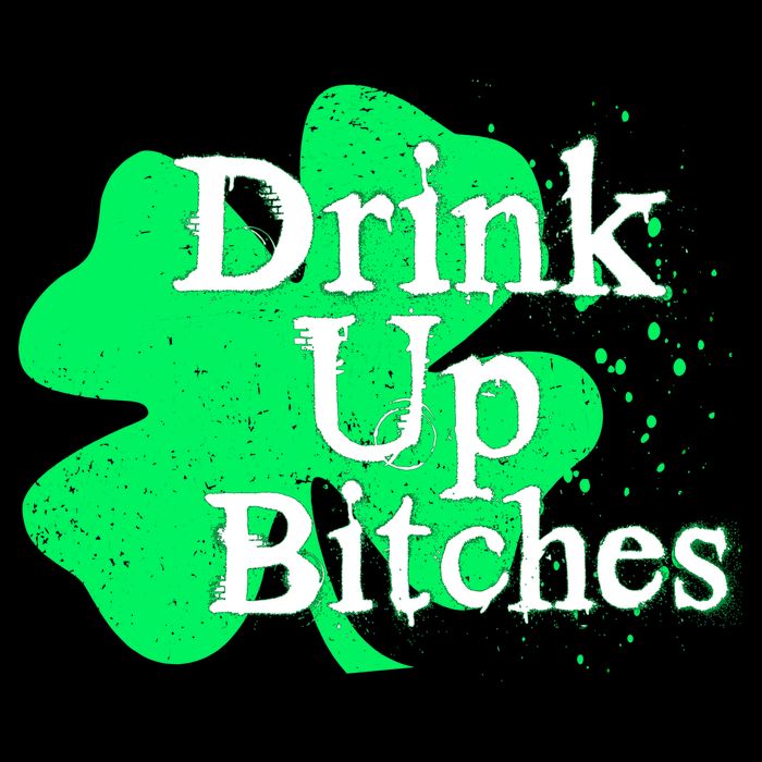 Drink Up Bitches St Patrick's Day Clover Wool Snapback Cap
