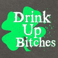 Drink Up Bitches St Patrick's Day Clover Cotton Canvas Backpack