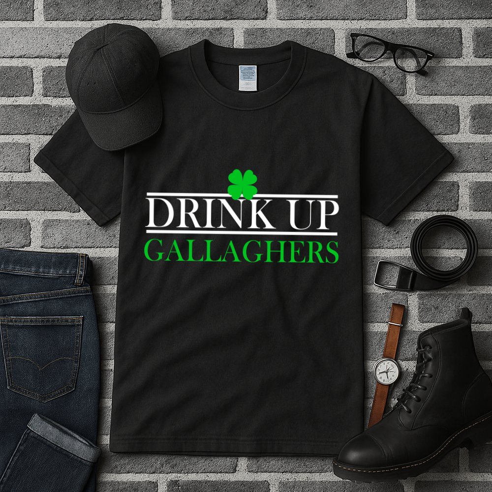 Drink Up Gallaghers Funny St. Patrick's Day Tall T-Shirt