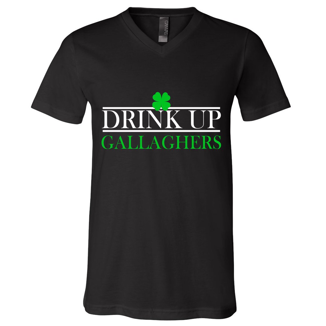 Drink Up Gallaghers Funny St. Patrick's Day V-Neck T-Shirt