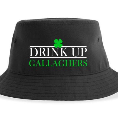 Drink Up Gallaghers Funny St. Patrick's Day Sustainable Bucket Hat