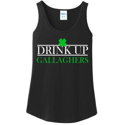 Drink Up Gallaghers Funny St. Patrick's Day Ladies Essential Tank