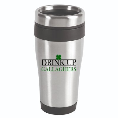 Drink Up Gallaghers Funny St. Patrick's Day 16oz Travel Tumbler