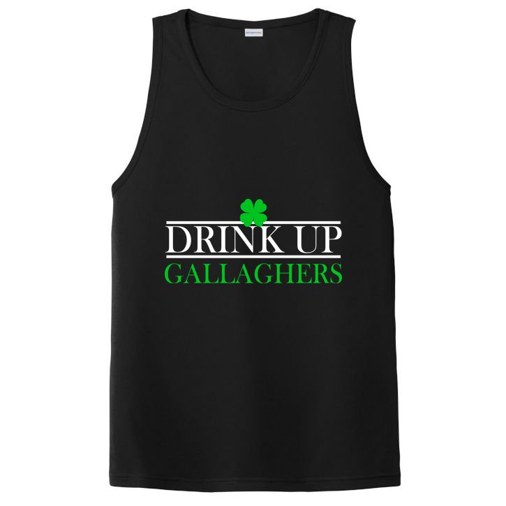 Drink Up Gallaghers Funny St. Patrick's Day PosiCharge Competitor Tank