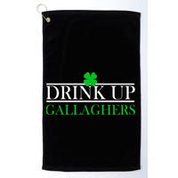 Drink Up Gallaghers Funny St. Patrick's Day Golf Towel