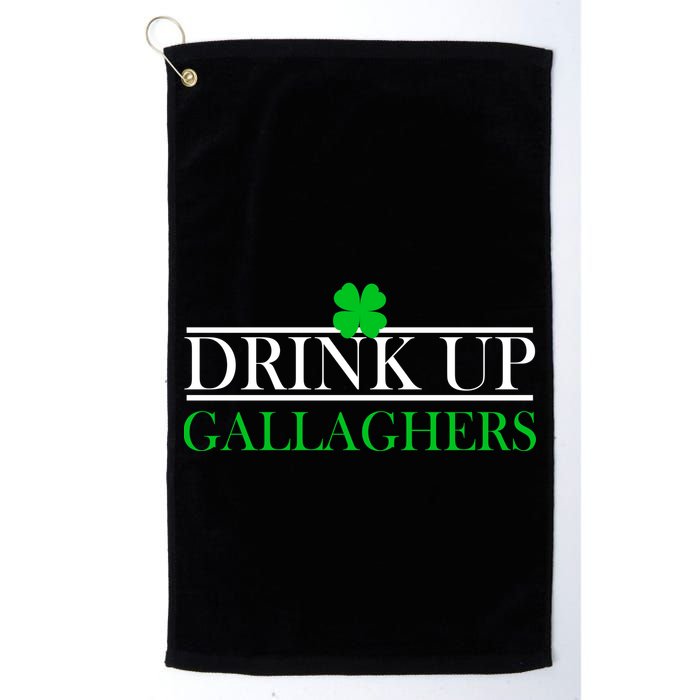 Drink Up Gallaghers Funny St. Patrick's Day Golf Towel
