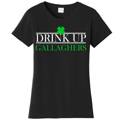 Drink Up Gallaghers Funny St. Patrick's Day Women's T-Shirt