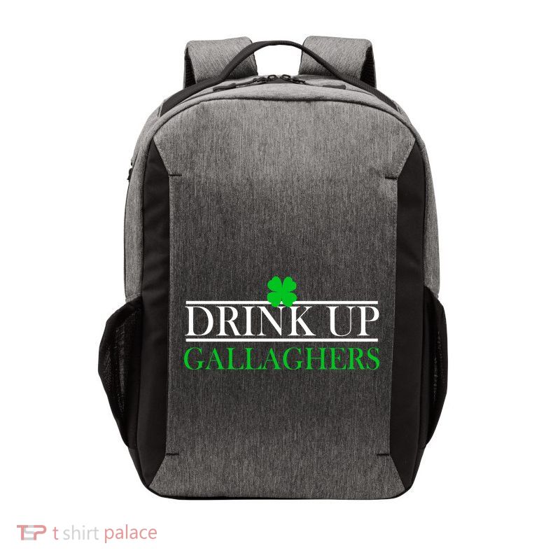 Drink Up Gallaghers Funny St. Patrick's Day Vector Backpack