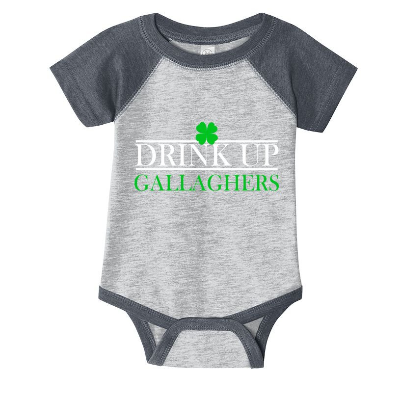 Drink Up Gallaghers Funny St. Patrick's Day Infant Baby Jersey Bodysuit