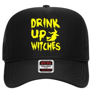 Drink Up Witches High Crown Mesh Back Trucker Hat