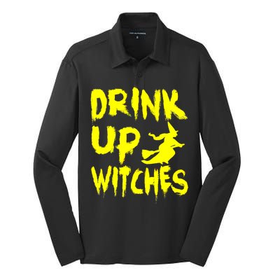 Drink Up Witches Silk Touch Performance Long Sleeve Polo