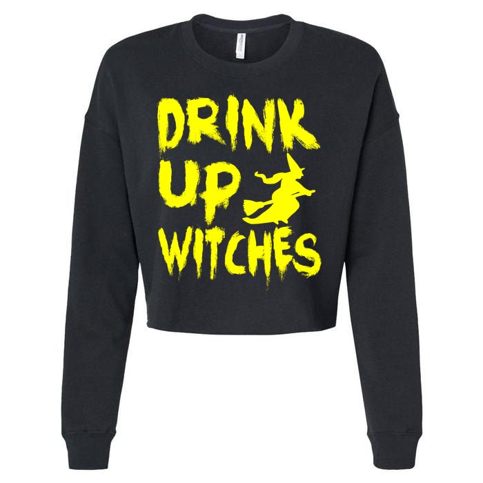 Drink Up Witches Cropped Pullover Crew