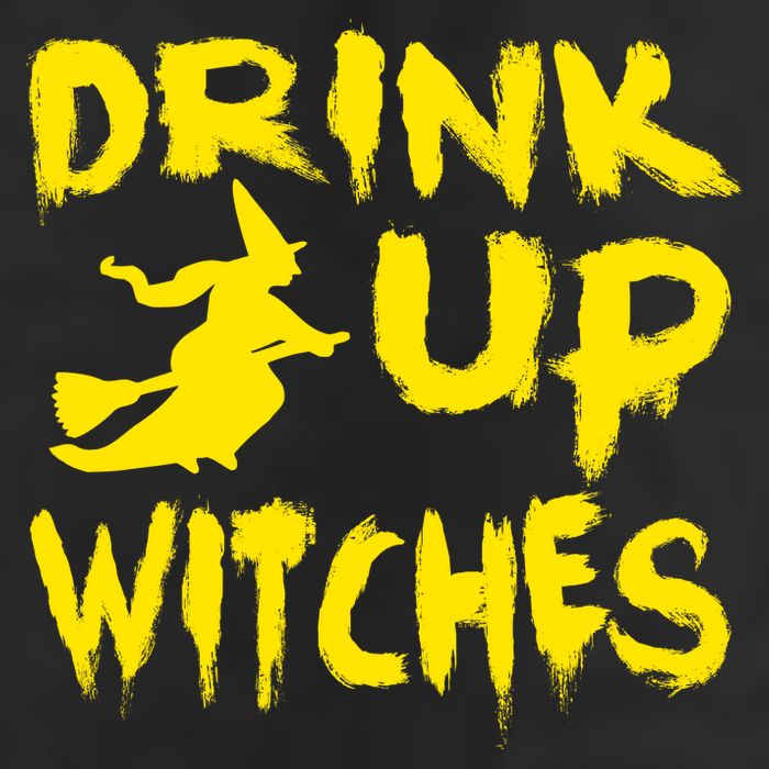 Drink Up Witches Funny Halloween 7 Panel Mesh Trucker Snapback Hat