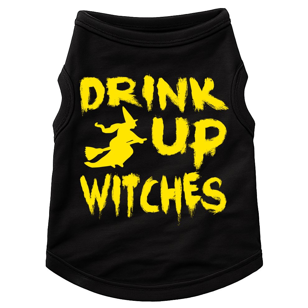 Drink Up Witches Funny Halloween Doggie Tank