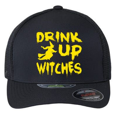 Drink Up Witches Funny Halloween Flexfit Unipanel Trucker Cap