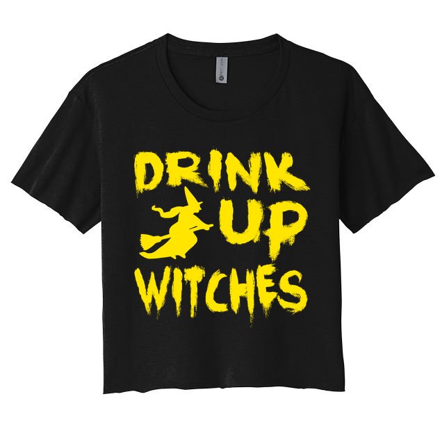 Drink Up Witches Funny Halloween Crop Top
