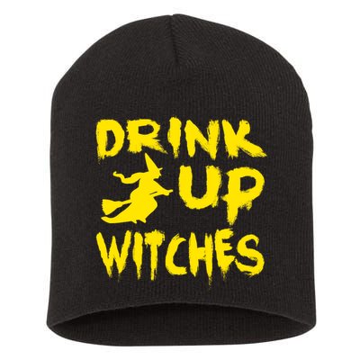 Drink Up Witches Funny Halloween Short Acrylic Beanie