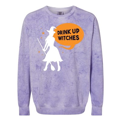 Drink Up Witches Funny Witch Colorblast Crewneck Sweatshirt