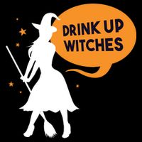 Drink Up Witches Funny Witch Stripe Pom Pom Beanie